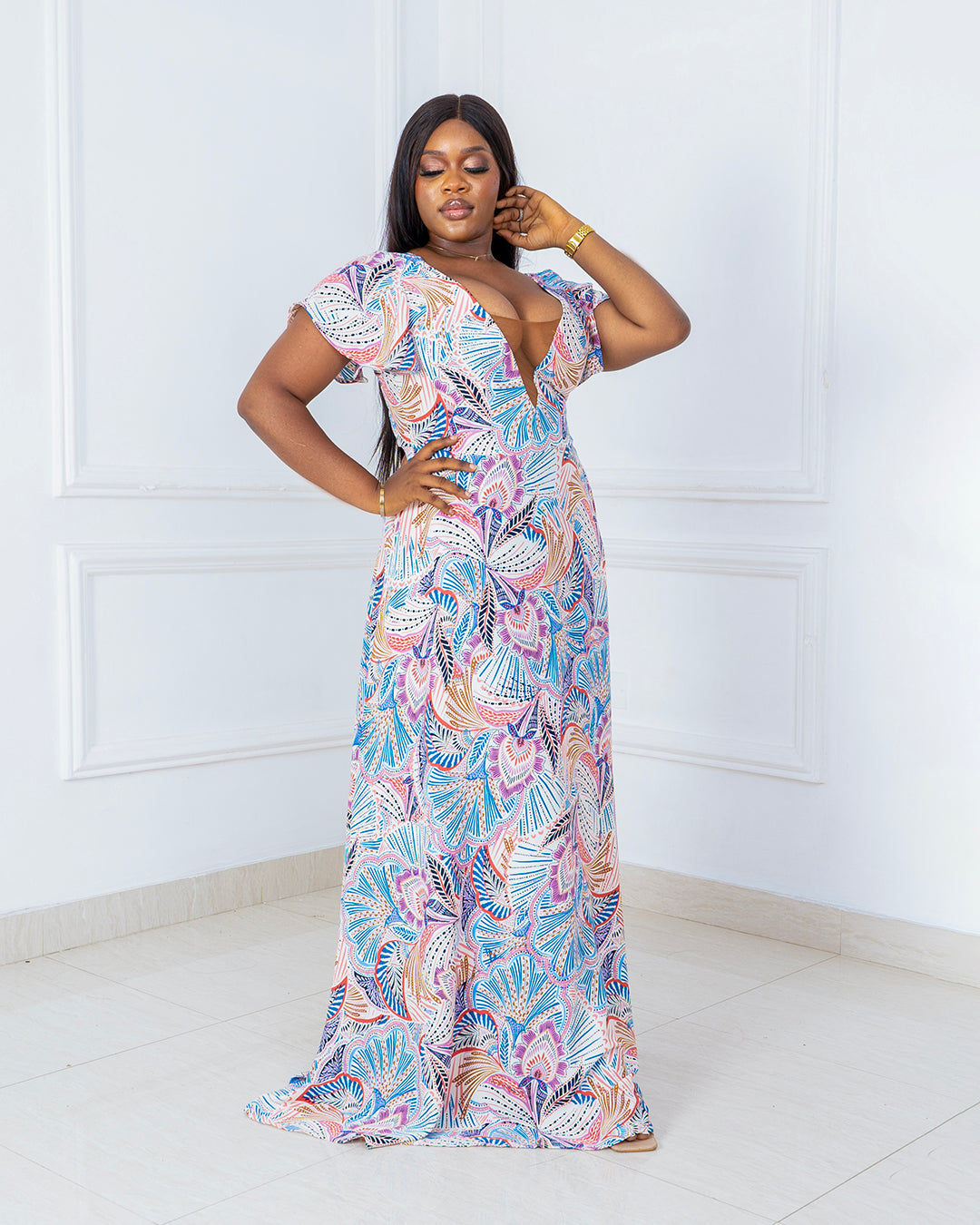 Vneck Maxi Dress