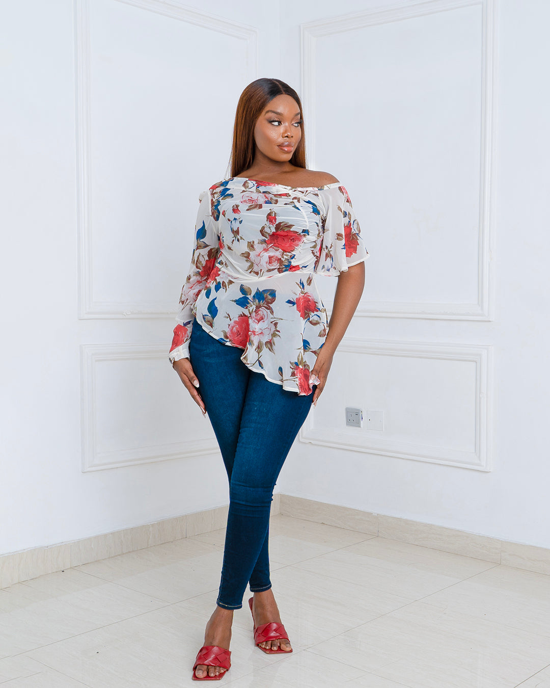 Mismatched Sleeves Blouse