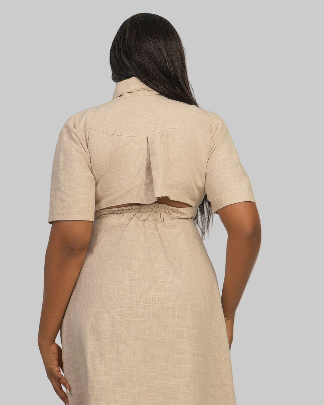 Midi Half Back Safari Dress