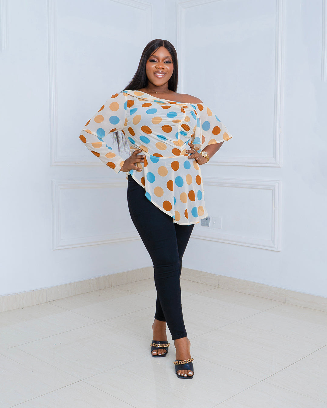 Mismatched Sleeves Blouse