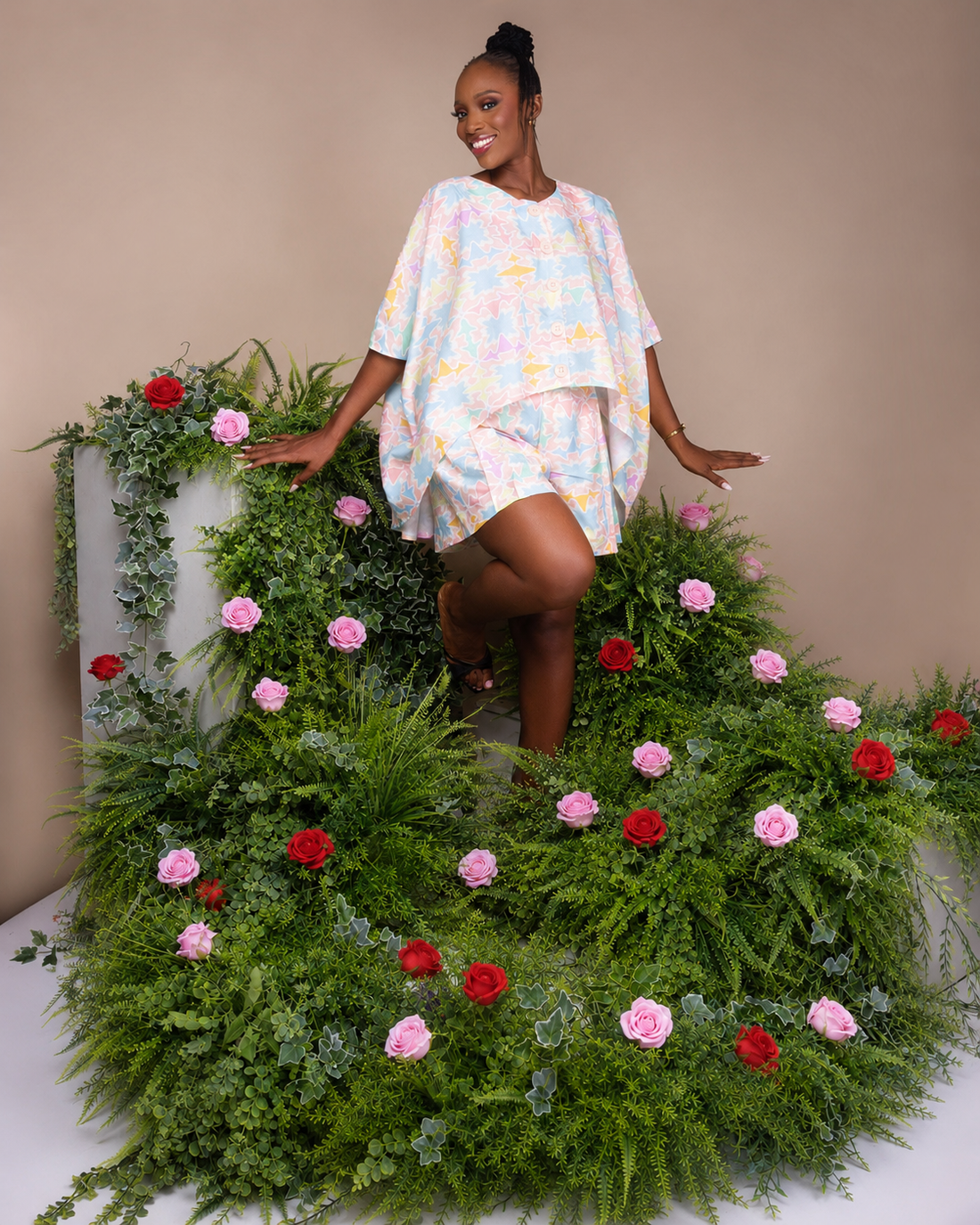 Ivy Poncho Shorts Set