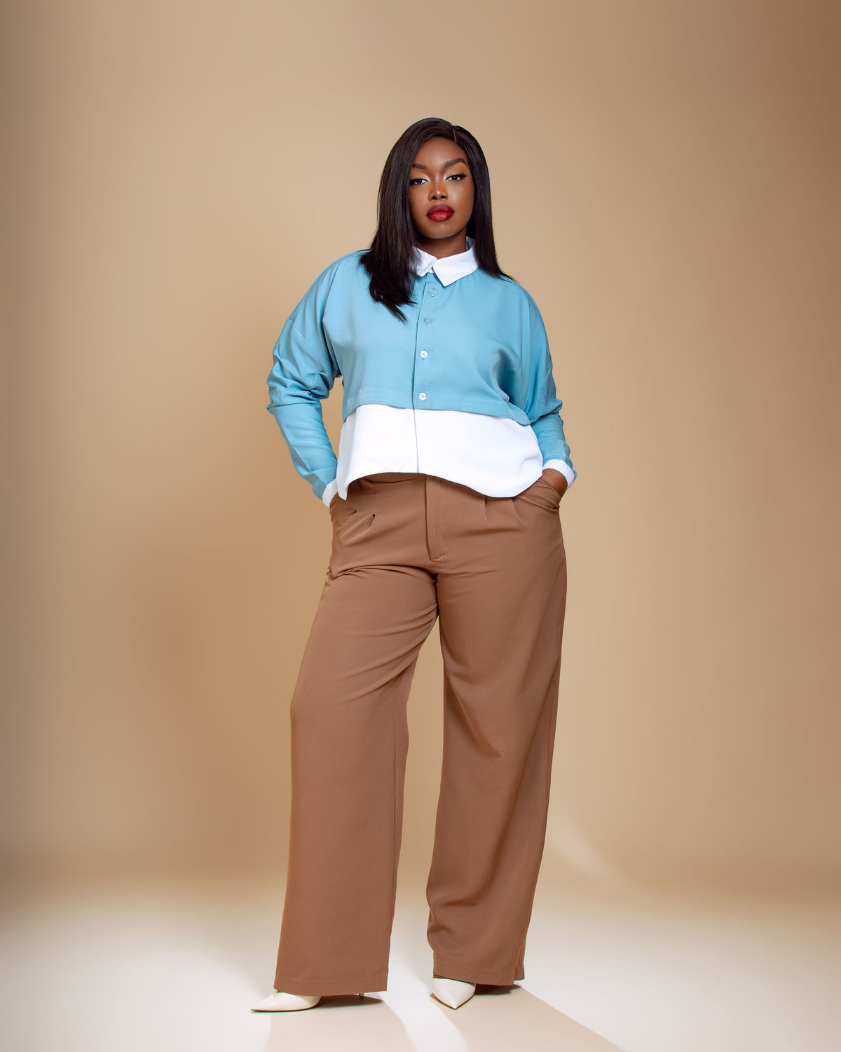 Ivy Pants Set(Brown)