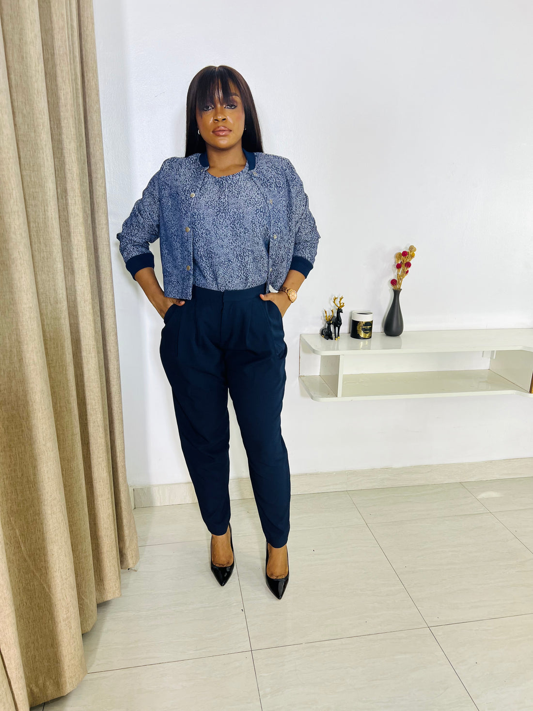 3-Piece Bomber Jacket Pants Set