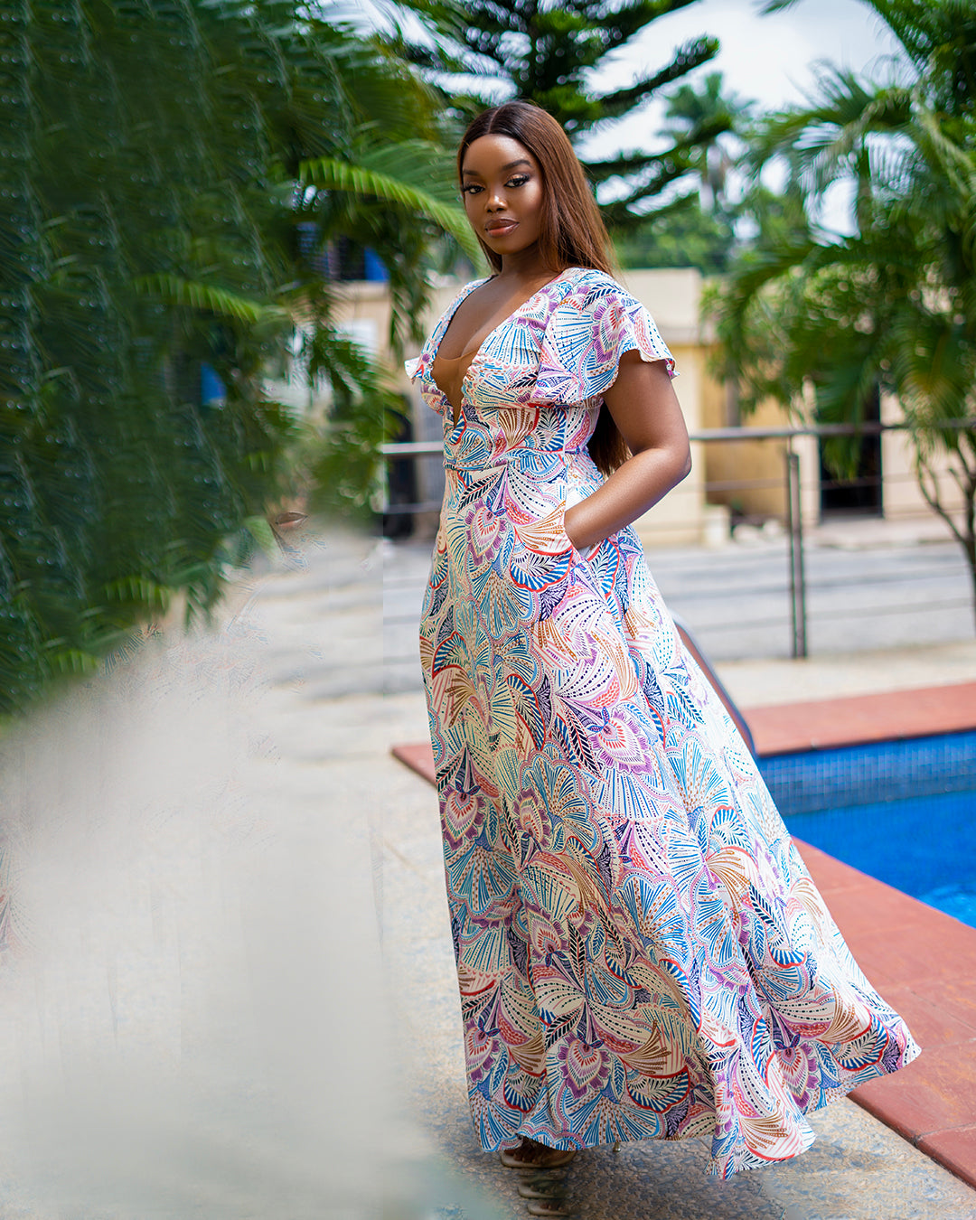 Vneck Maxi Dress