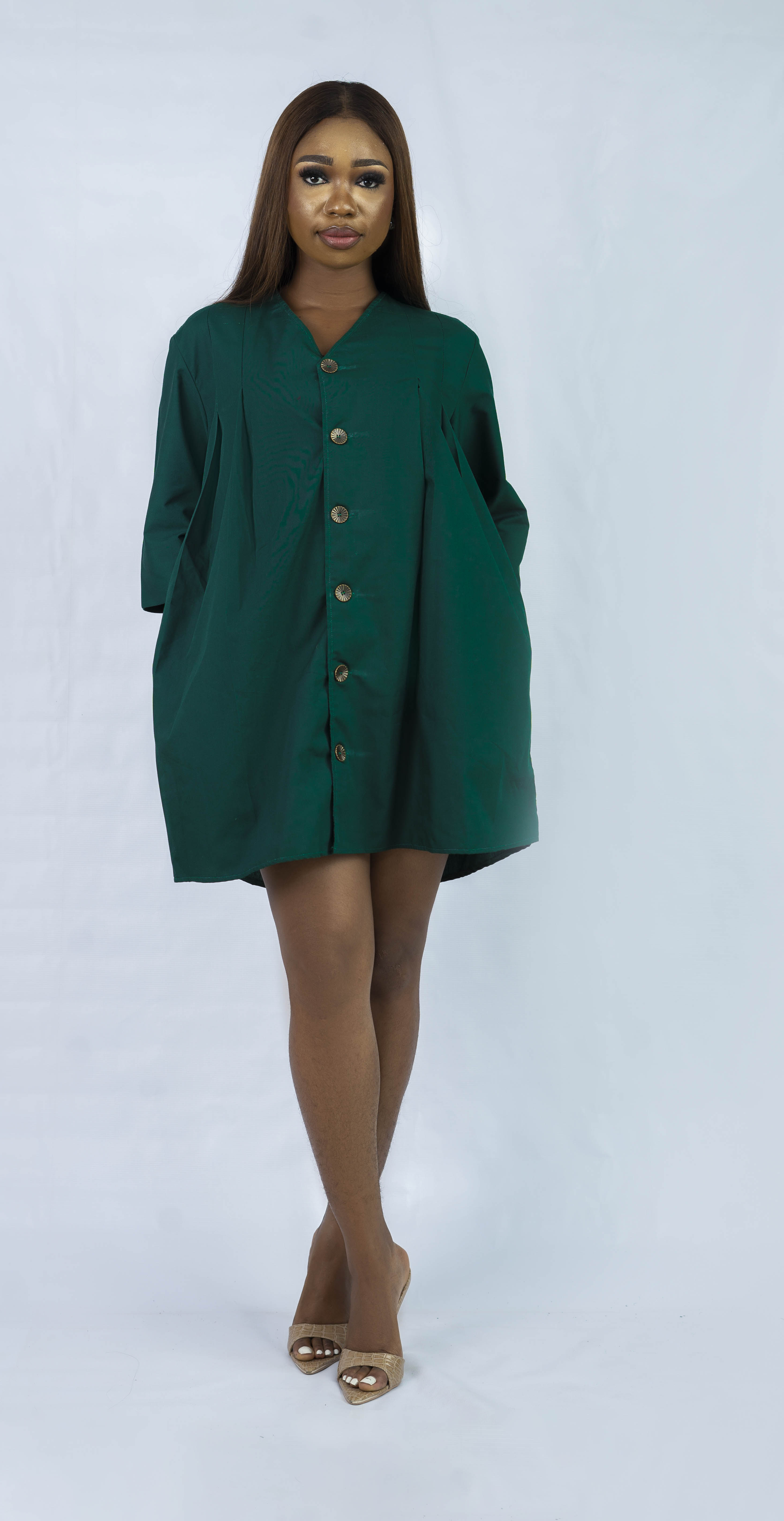 Shift Button Down Dress