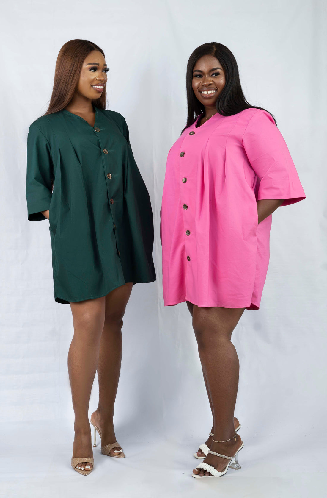 Shift Button Down Dress