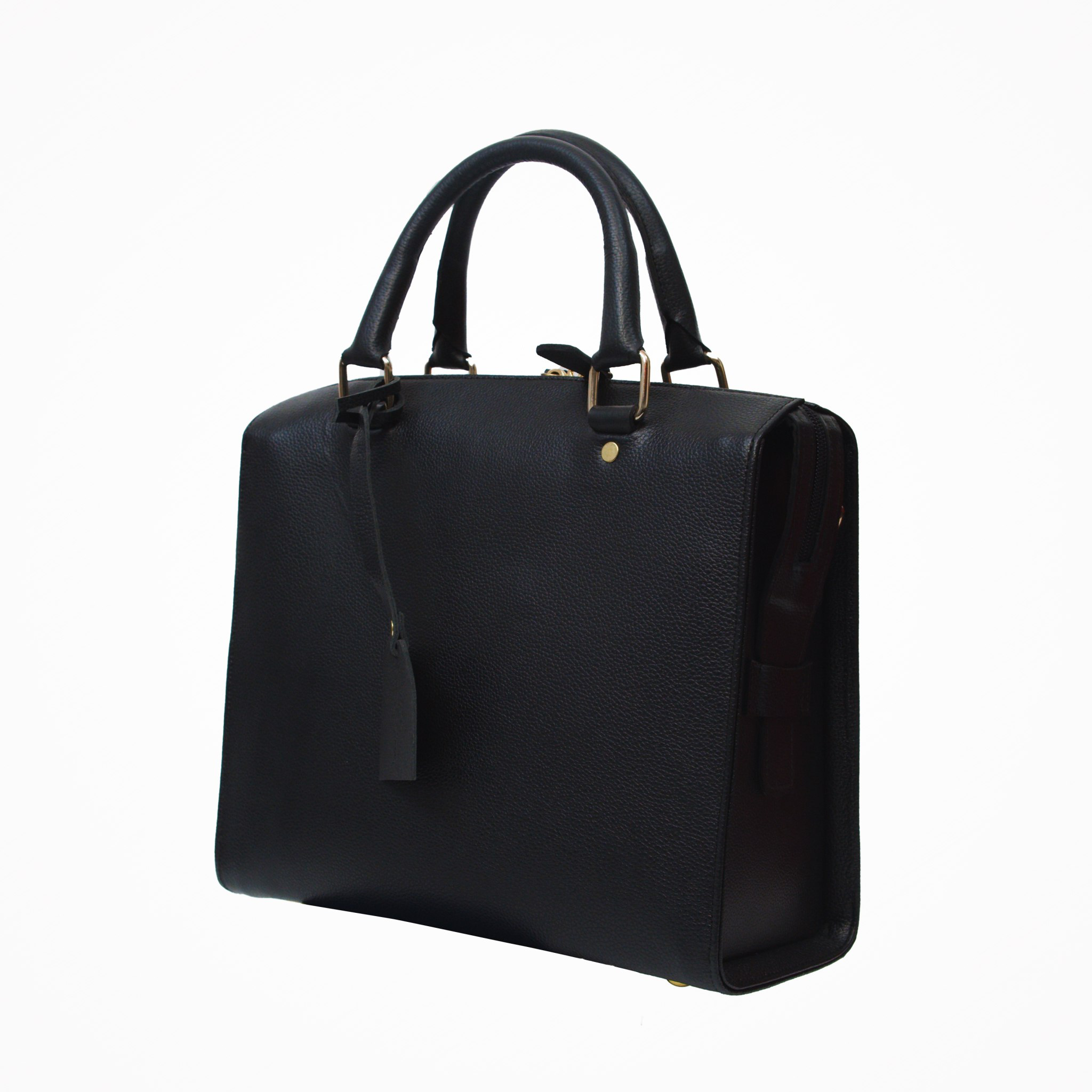 Black Maxi Leather Handbag