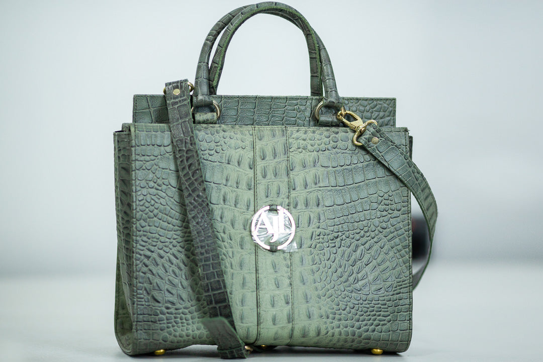 Grey best sale croc bag