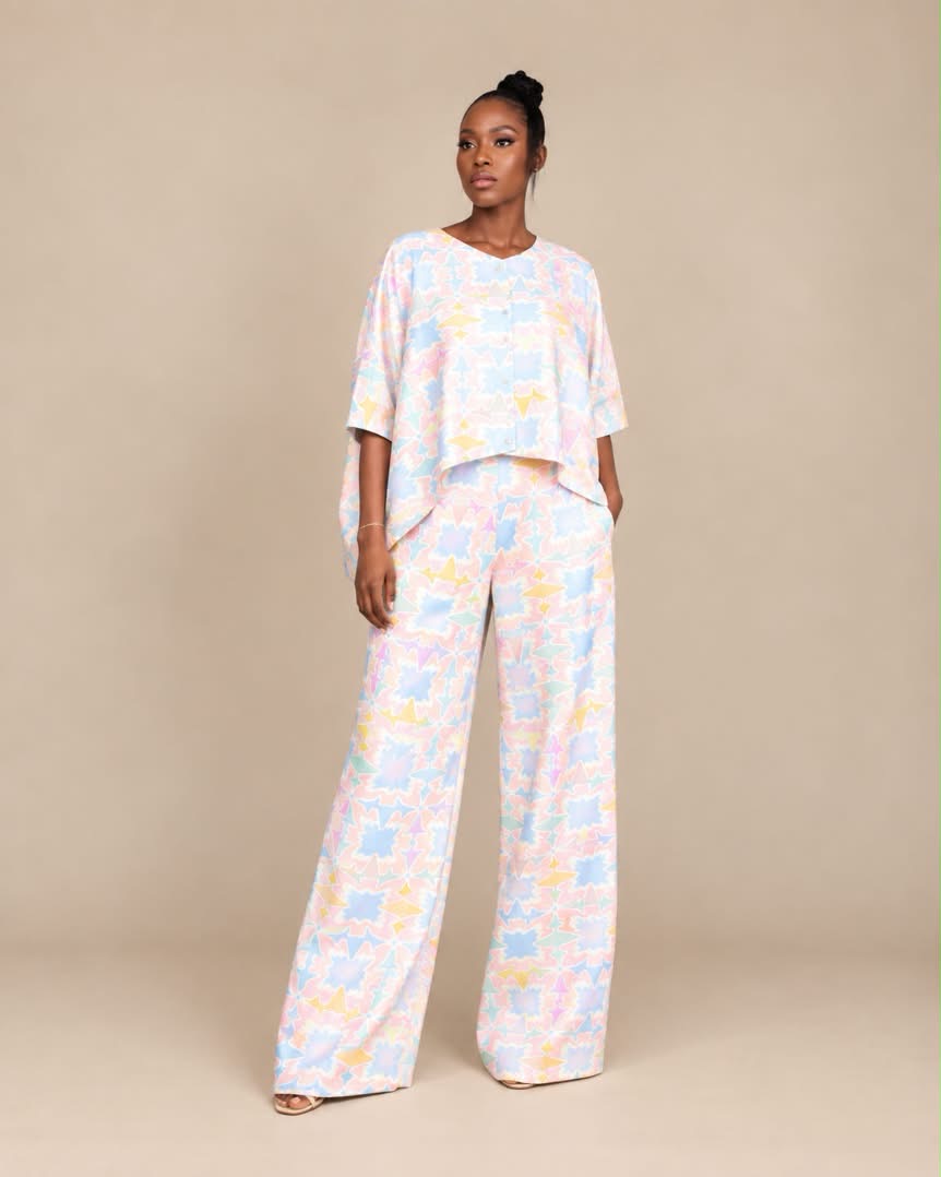 Ivy Poncho Long Pants Set