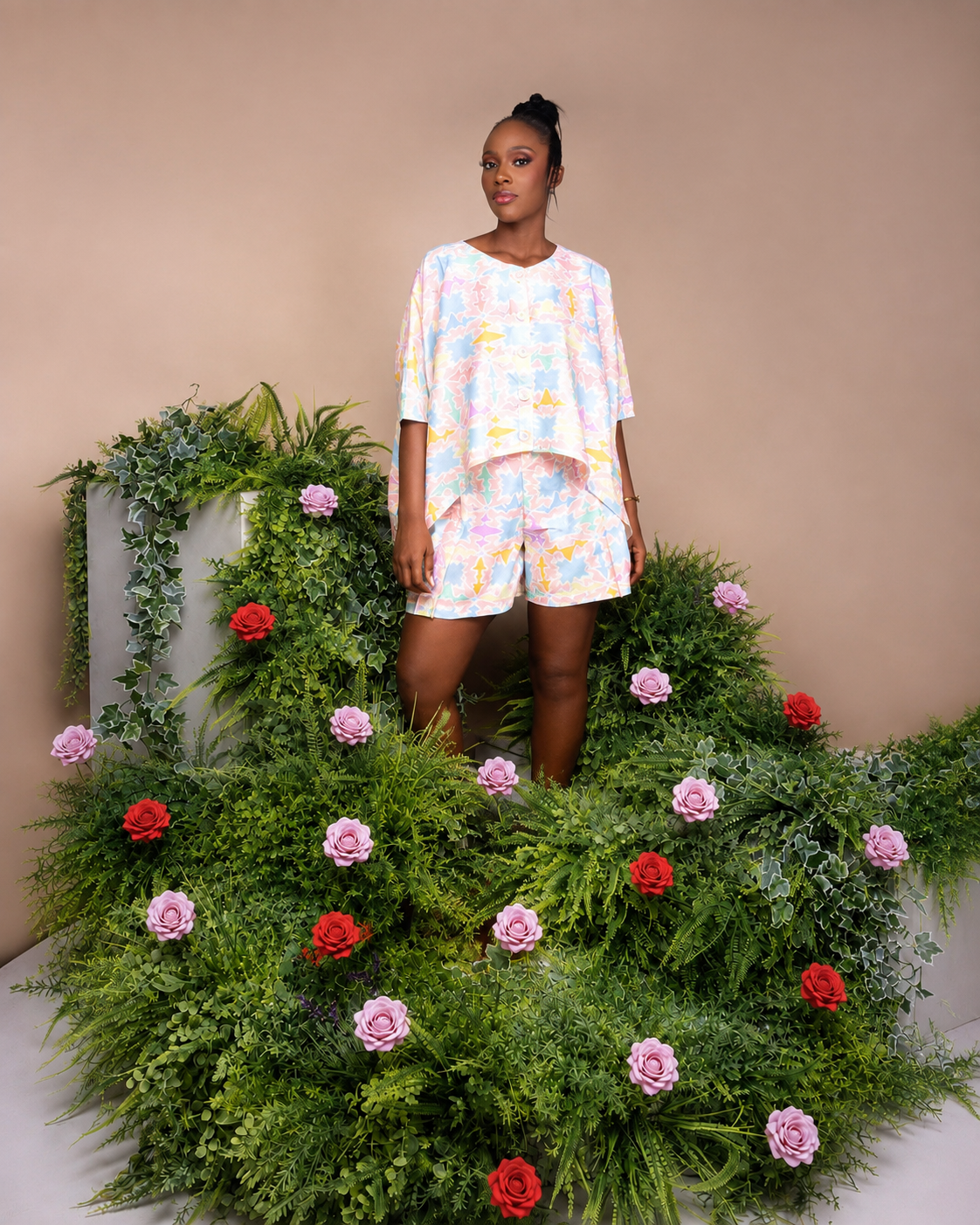 Ivy Poncho Shorts Set