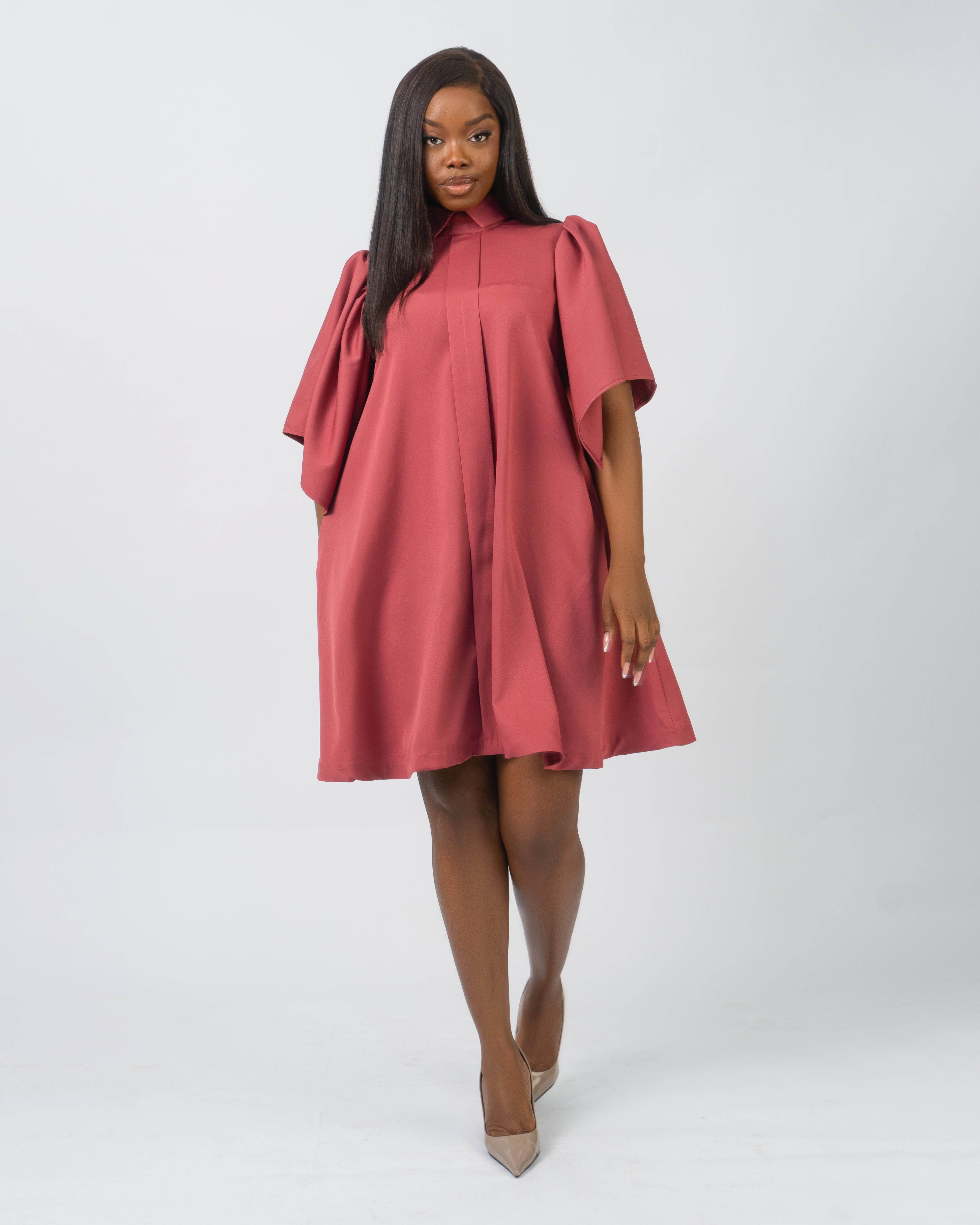 Flutter Sleeves Dress AyodeleJayne Lagos