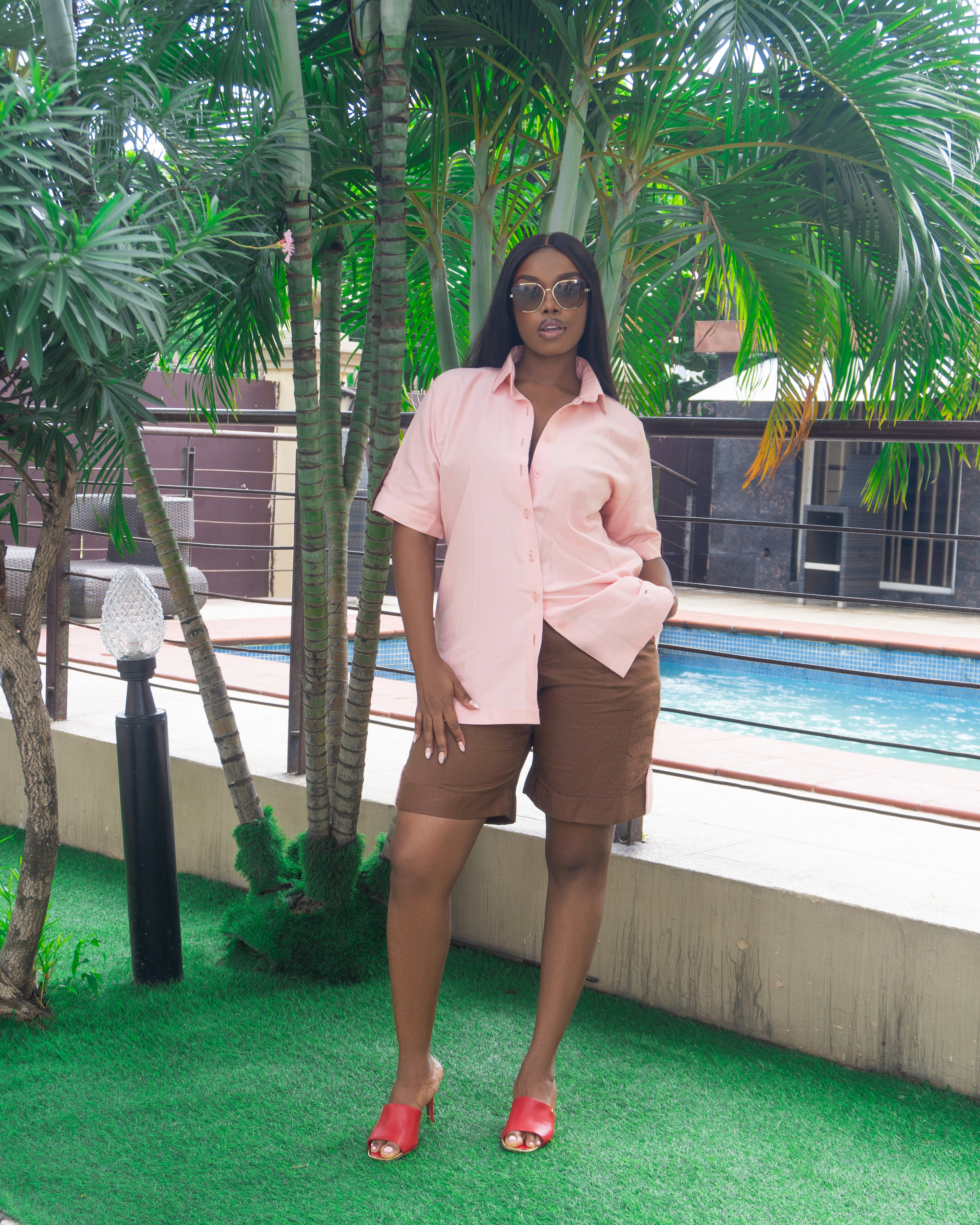 Linen Shorts Set