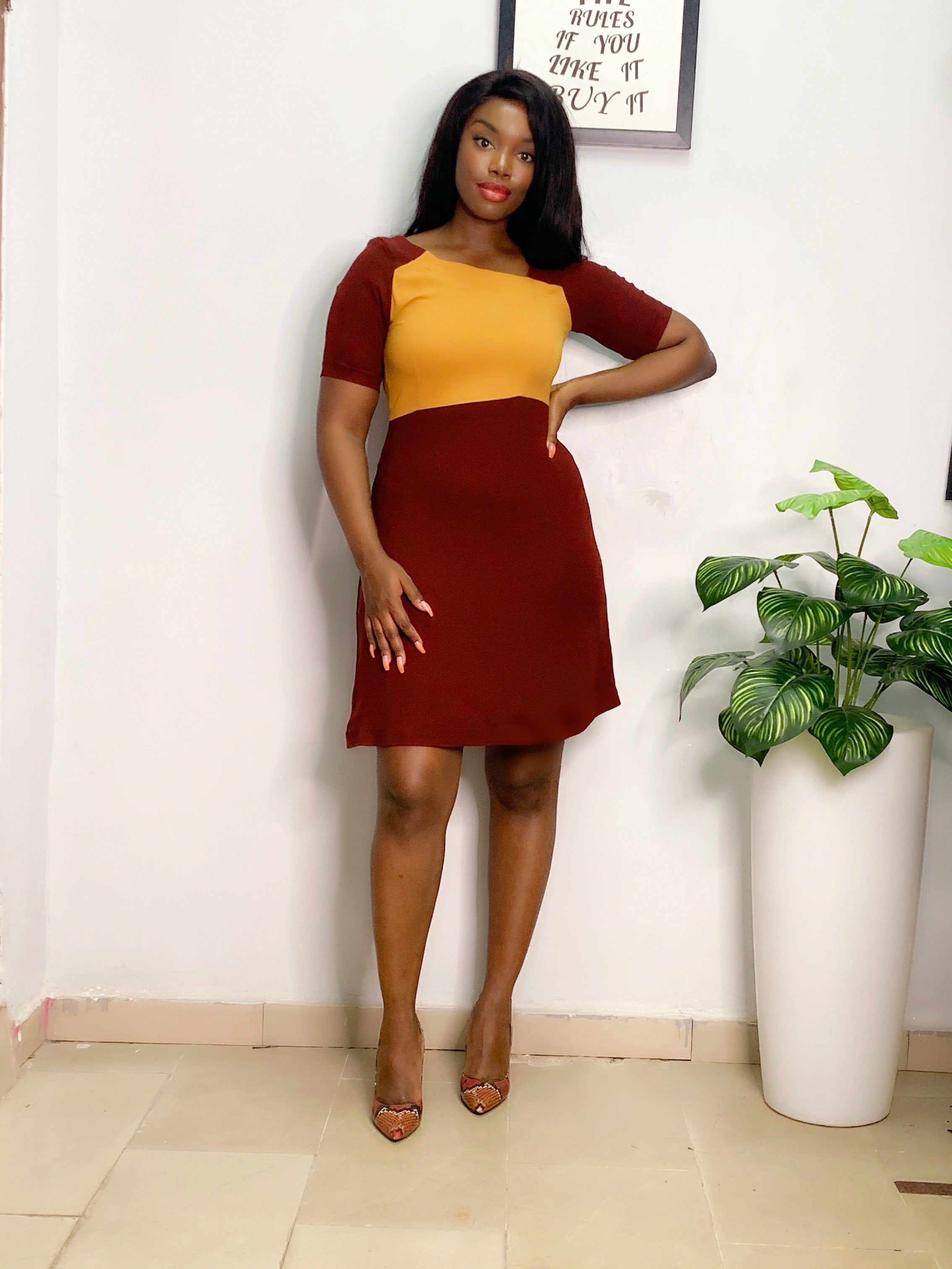 Short hotsell mustard dress