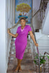 Cowl neck colorblock Dress
