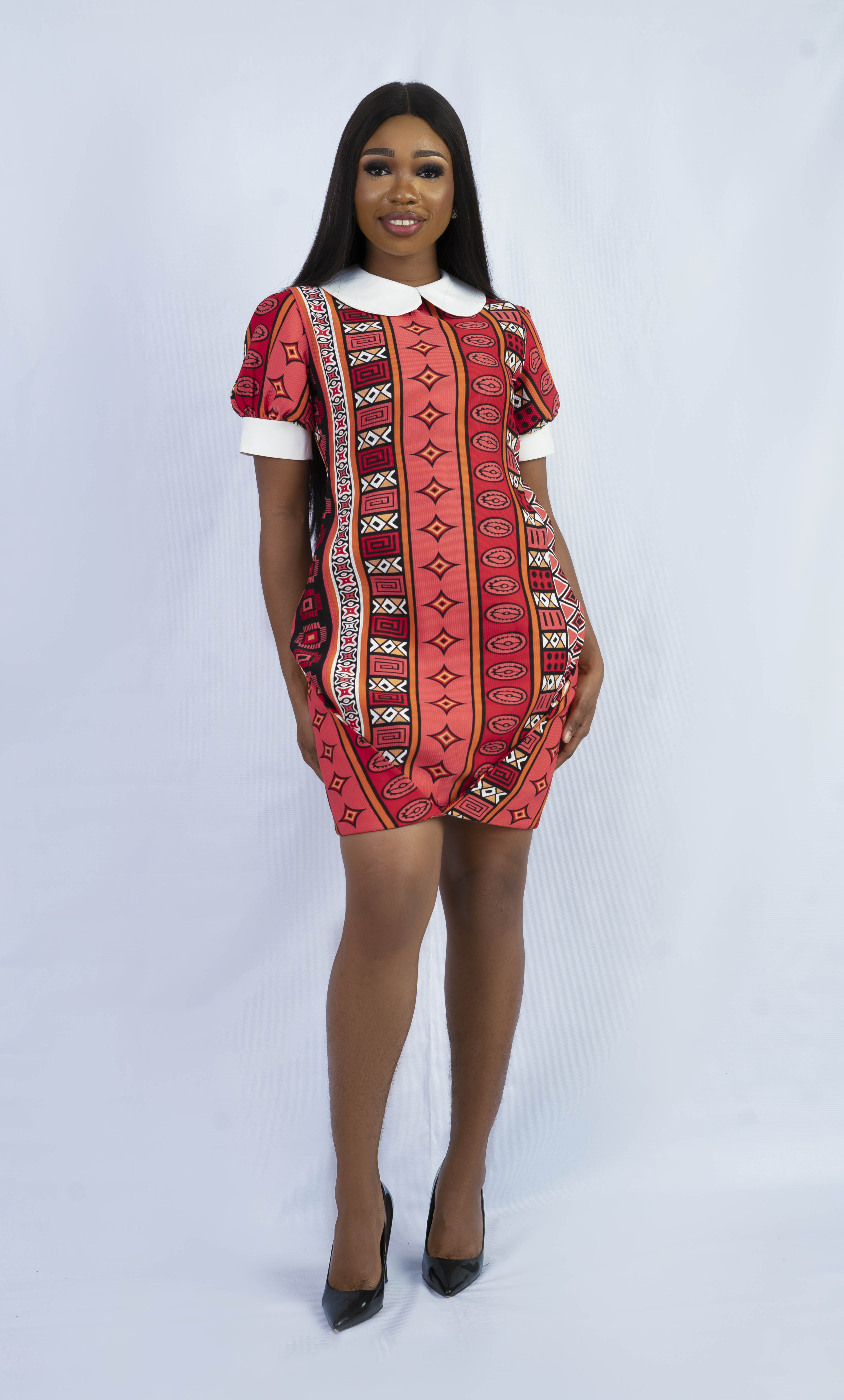 Aztec Ball Collar Dress