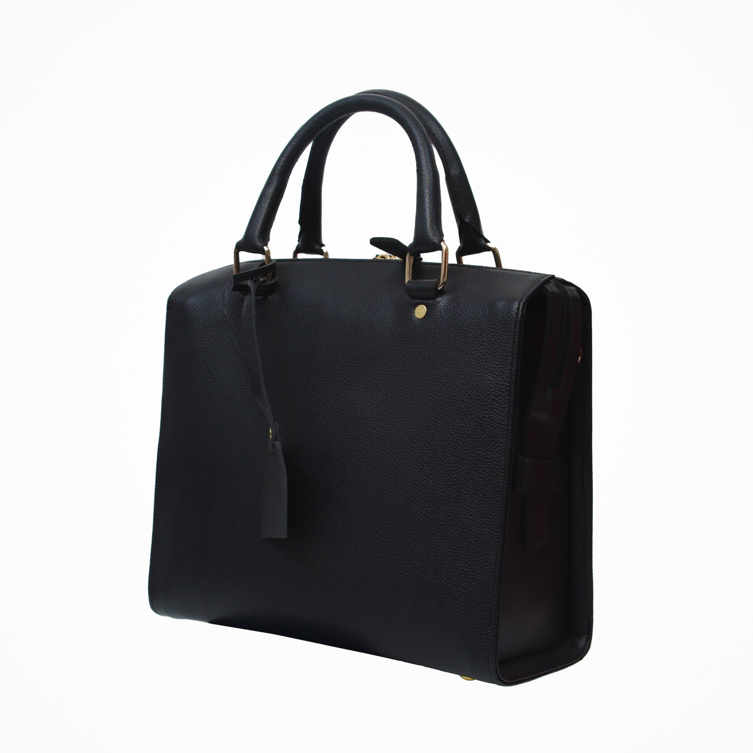 Black Maxi Leather Handbag