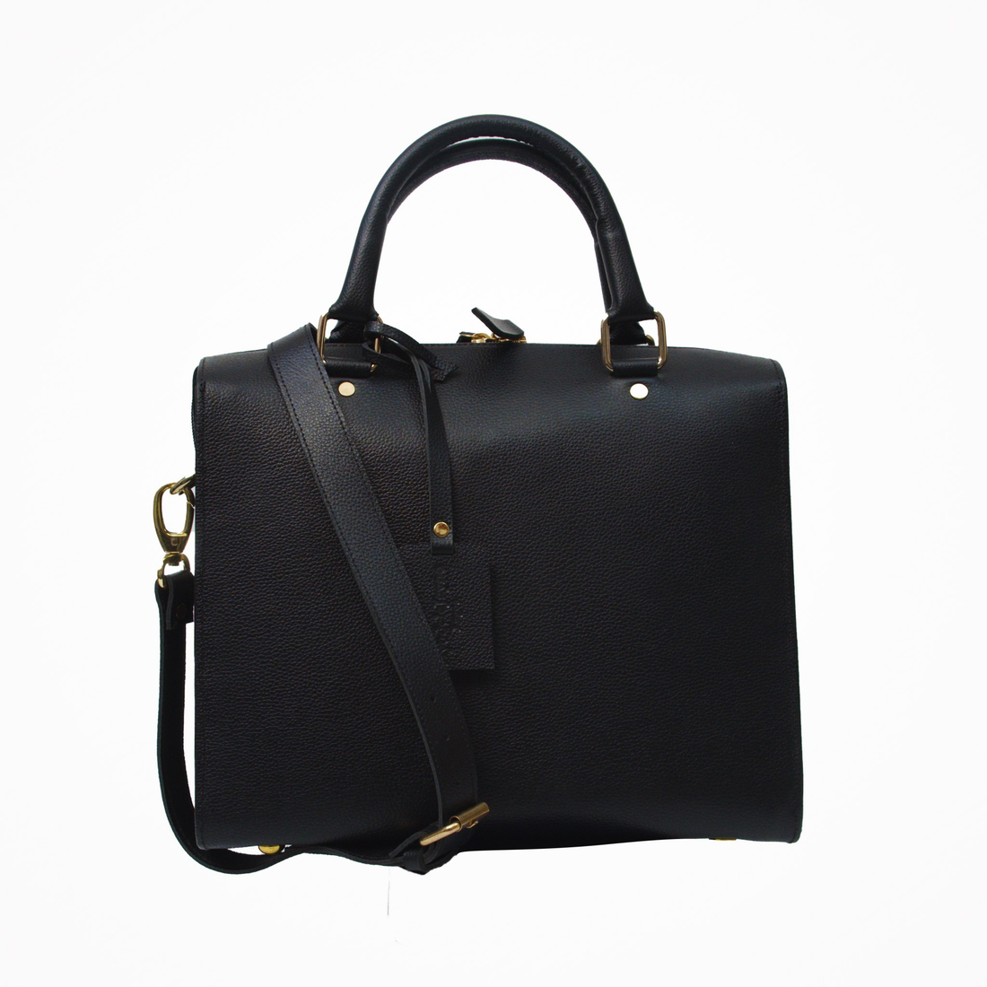 Black Maxi Leather Handbag
