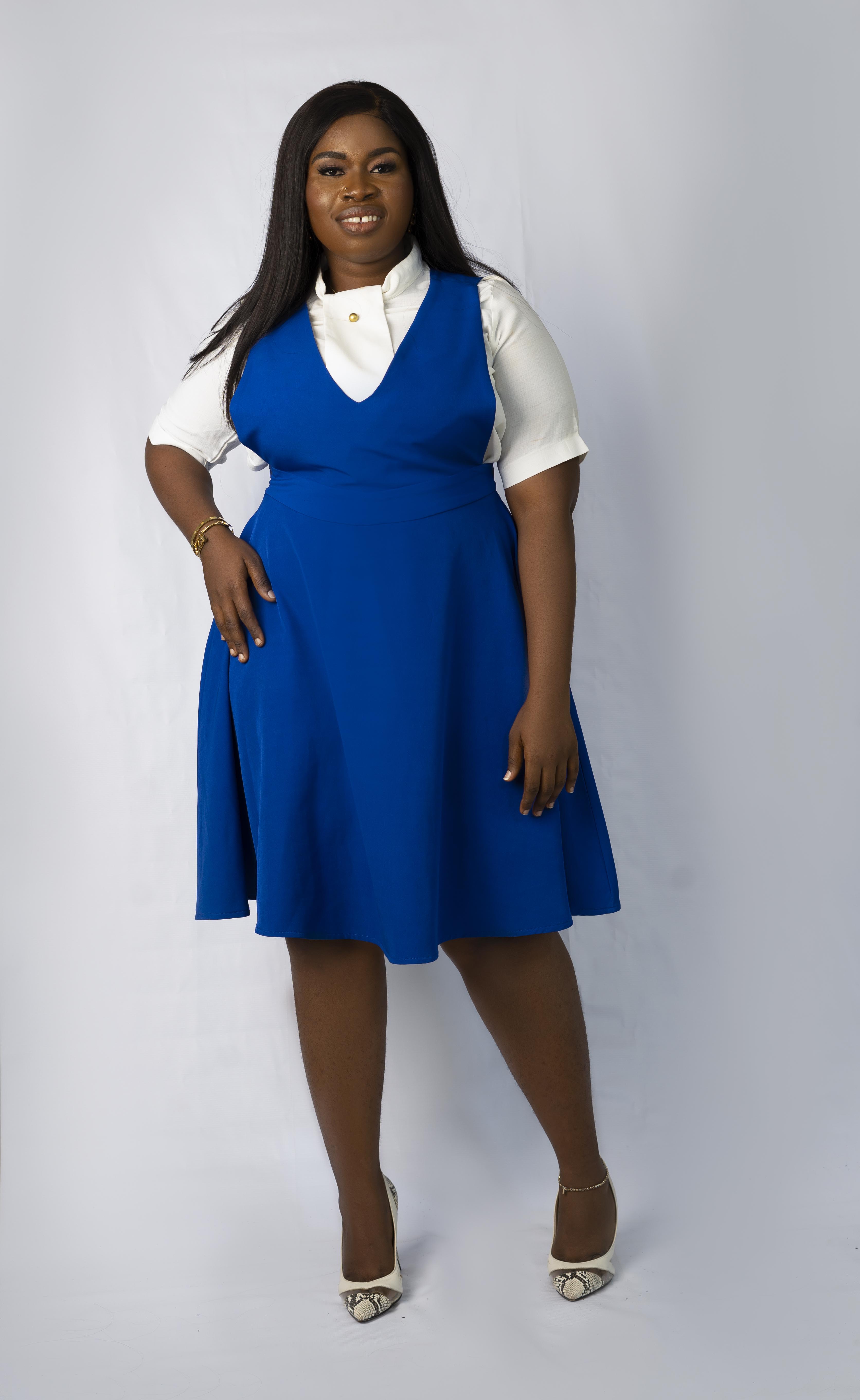 Royal Blue Flare Pinafore