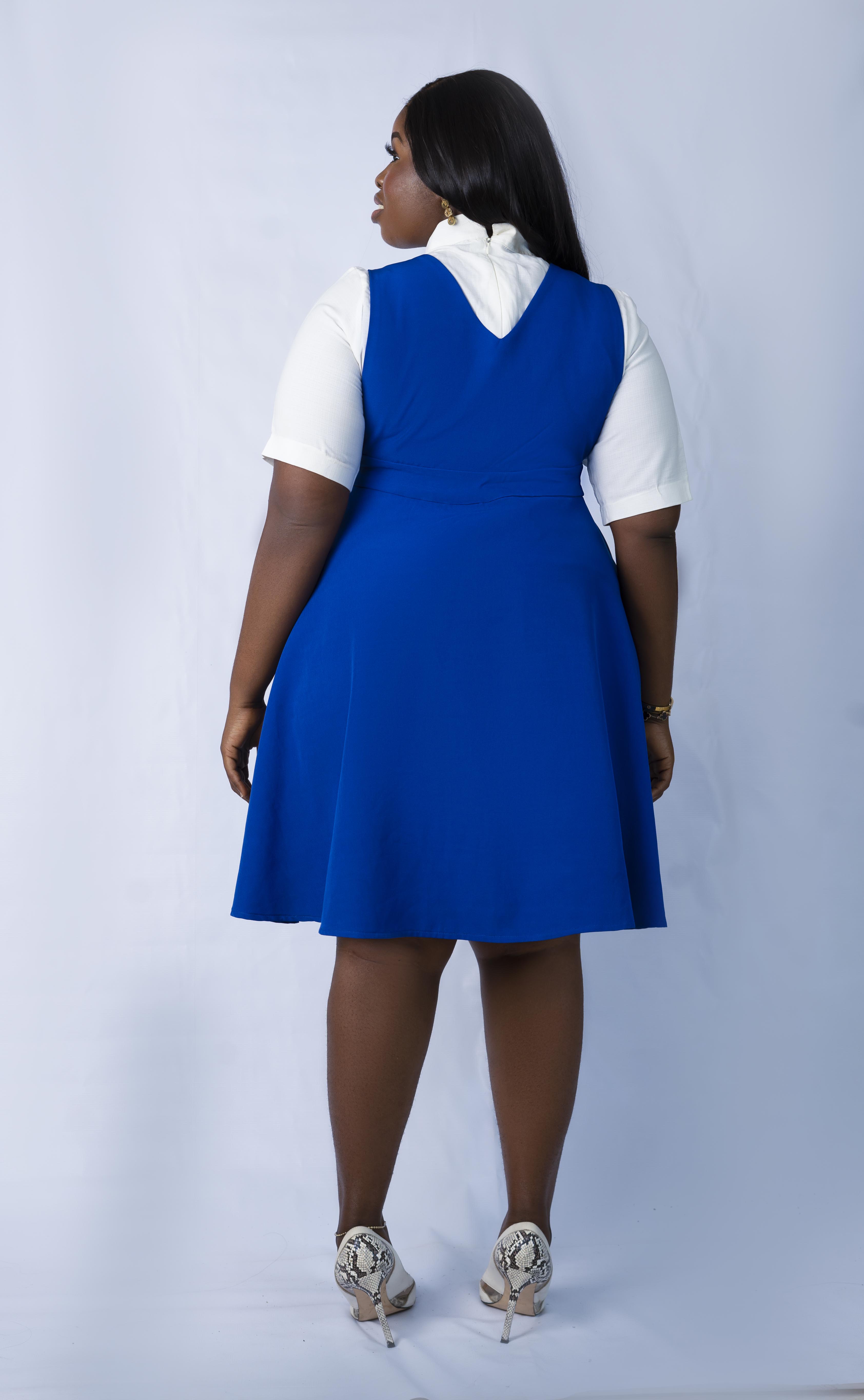 Royal Blue Flare Pinafore